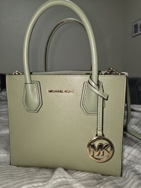 Michael Kors Olive Green Leather Satchel